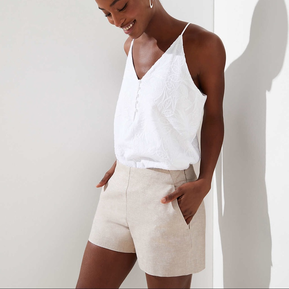 Loft shimmer shorts